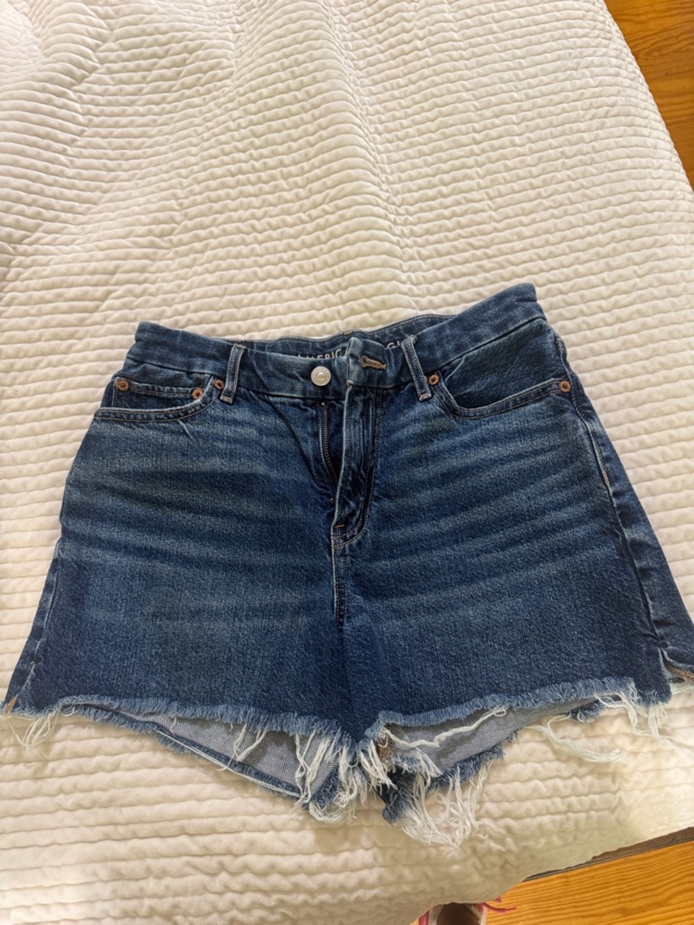 American Eagle Outfitters Dark Blue Denim Cutoff Shorts